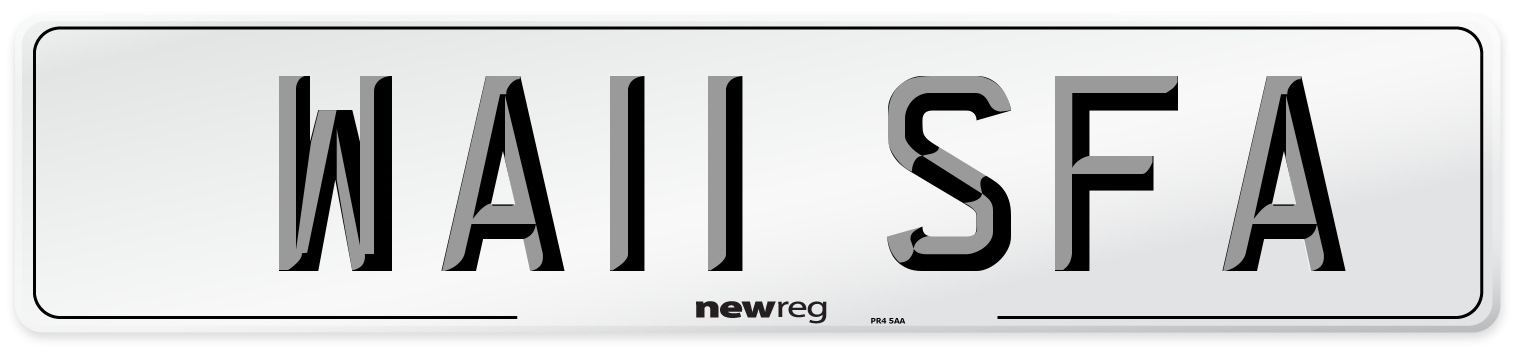 WA11 SFA Number Plate from New Reg